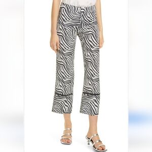 Smythe Zebra Print Crop Pants Size 27
